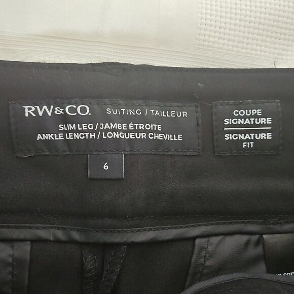 Women's Black Slim Leg Signature Fit Pants - Picture 7 of 16